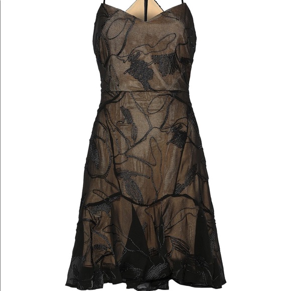 HALSTON HERITAGE
Soutache A-line Mini Dress Black - Picture 4 of 5